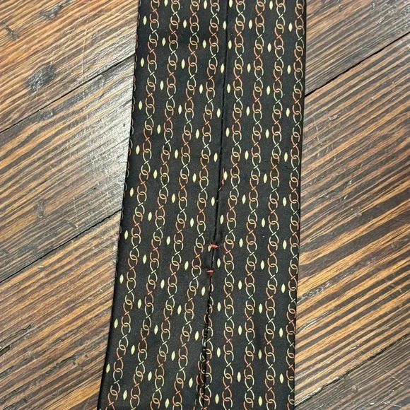 Brioni Hand Sewn 100% Silk Made In Italy Infinity Geometric Mens Neck Tie - Picture 10 of 11